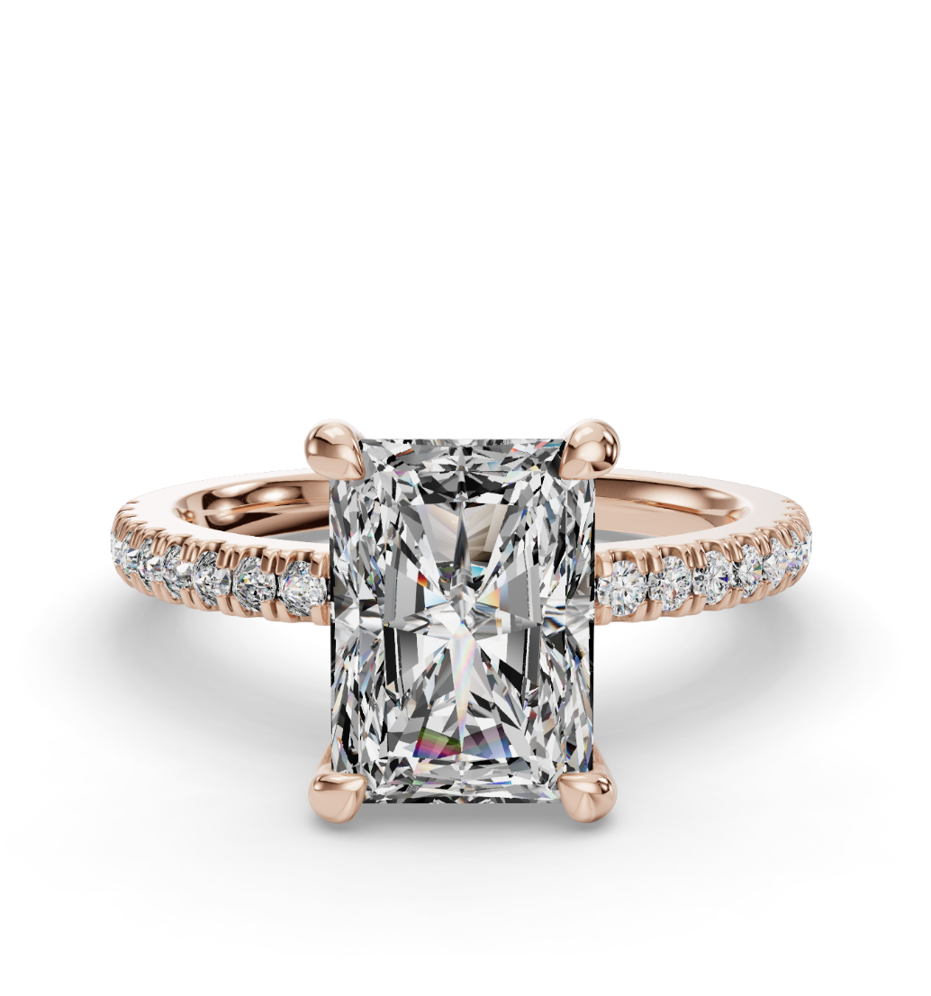RADIANT PAVE WITH HIDDEN HALO RING