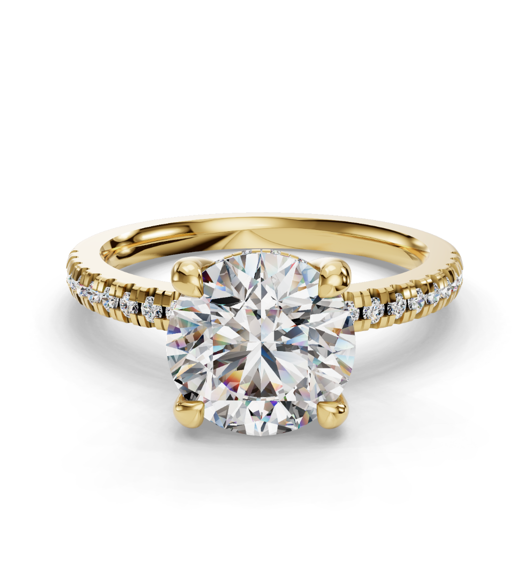 ROUND PAVE WITH HIDDEN HALO RING