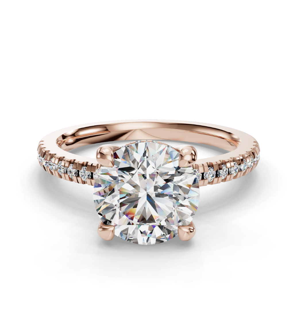ROUND PAVE WITH HIDDEN HALO RING