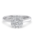 CUSHION HALO WITH HIDDEN HALO RING