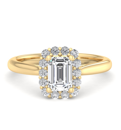 EMERALD HALO WITH HIDDEN HALO RING