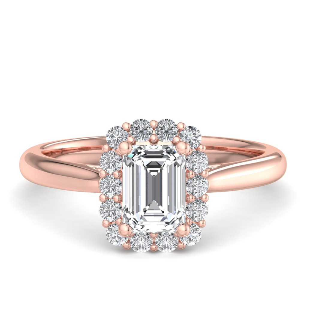 EMERALD HALO WITH HIDDEN HALO RING