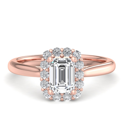 EMERALD HALO WITH HIDDEN HALO RING