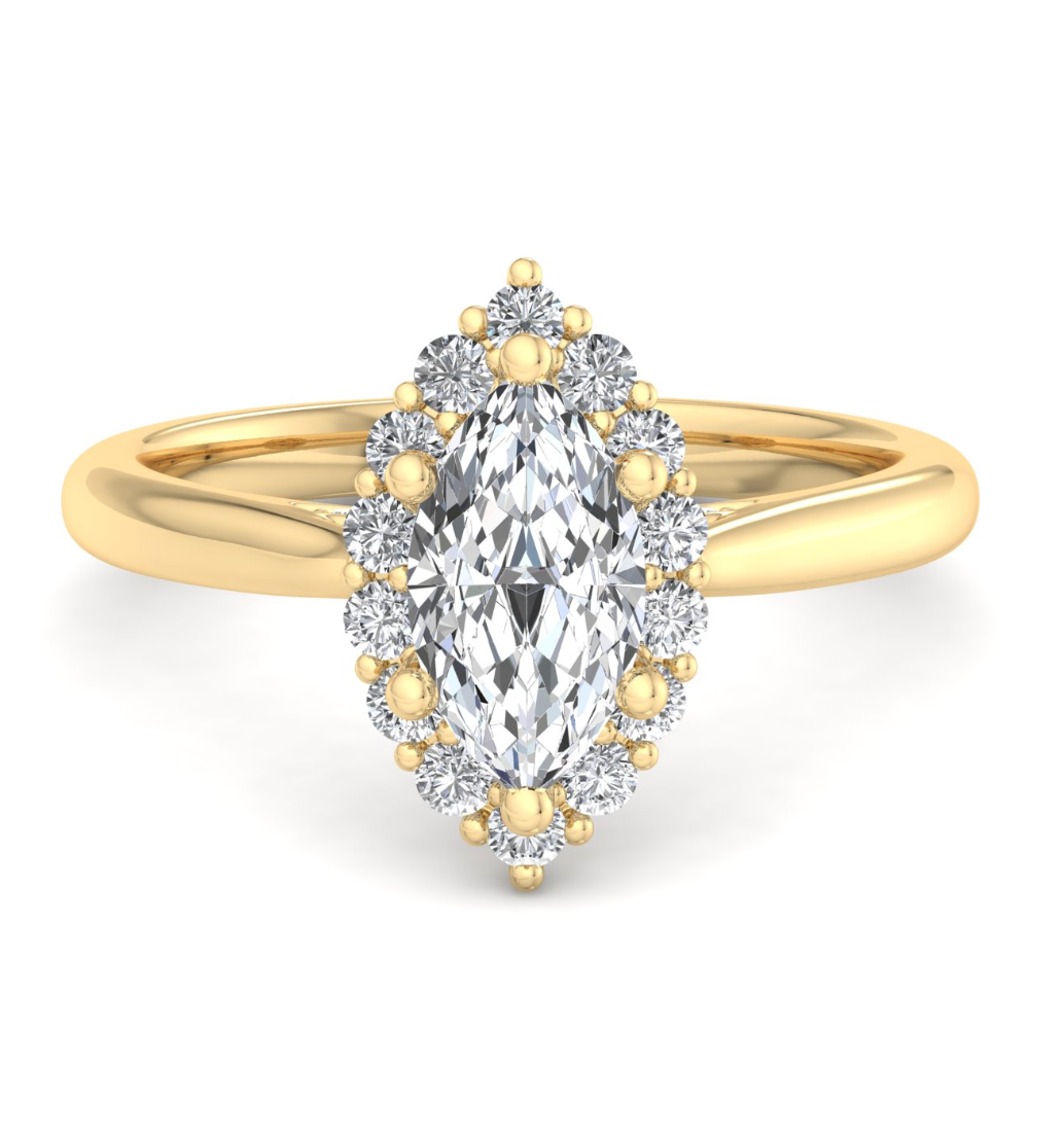 MARQUISE HALO WITH HIDDEN HALO RING