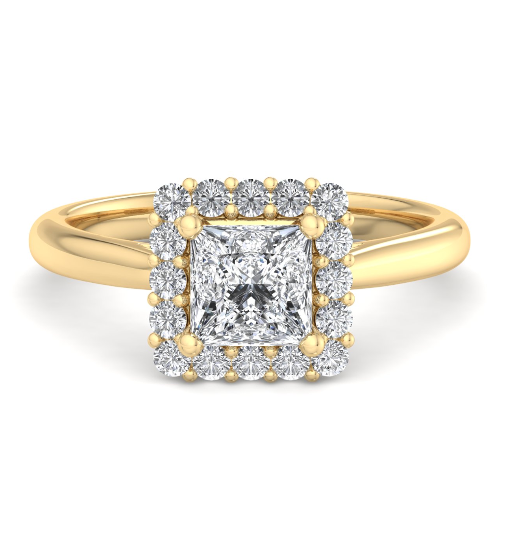 PRINCESS HALO WITH HIDDEN HALO RING