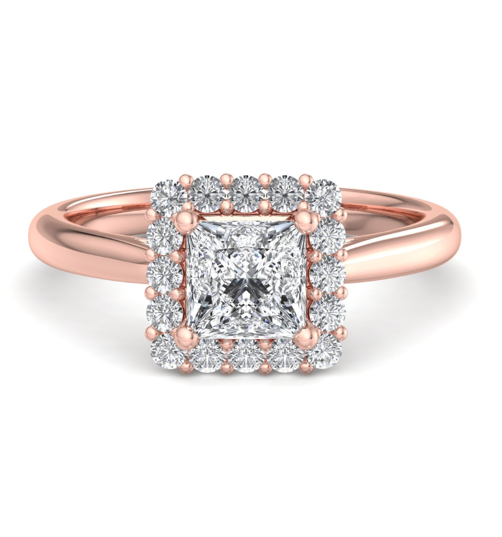 PRINCESS HALO WITH HIDDEN HALO RING