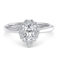 PEAR HALO WITH HIDDEN HALO RING