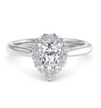 PEAR HALO WITH HIDDEN HALO RING