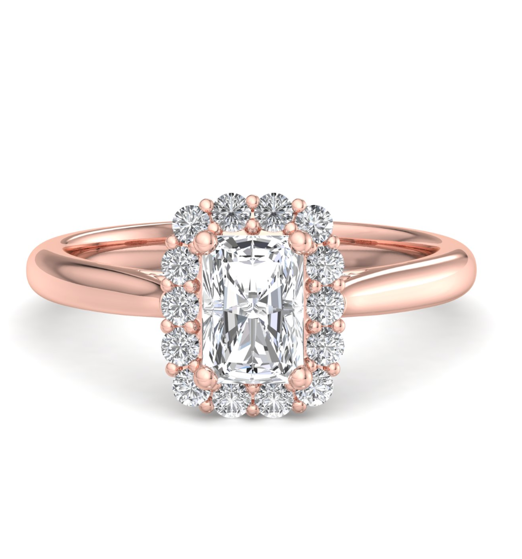 RADIANT HALO WITH HIDDEN HALO RING