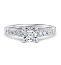 ASSCHER PAVE WITH HIDDEN HALO RING