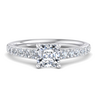 ASSCHER PAVE WITH HIDDEN HALO RING