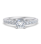 CUSHION PAVE WITH HIDDEN HALO RING