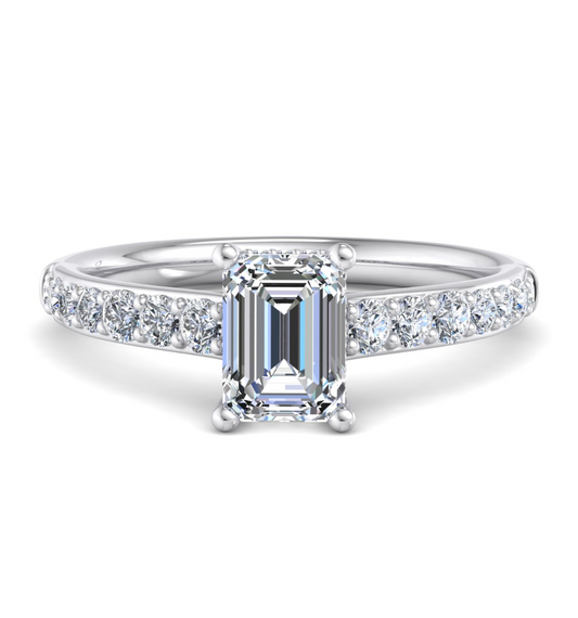 EMERALD PAVE WITH HIDDEN HALO RING