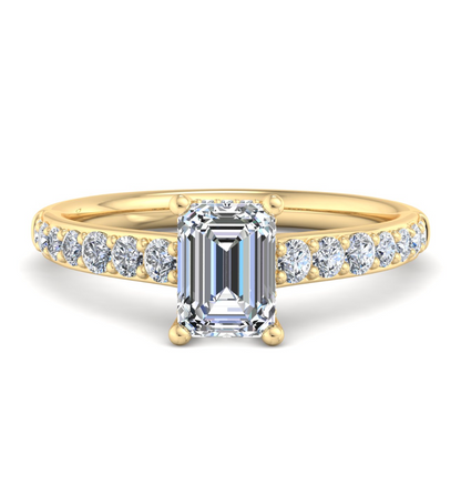 EMERALD PAVE WITH HIDDEN HALO RING