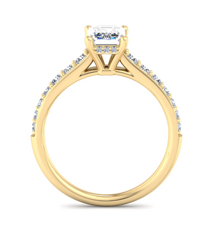 EMERALD PAVE WITH HIDDEN HALO RING