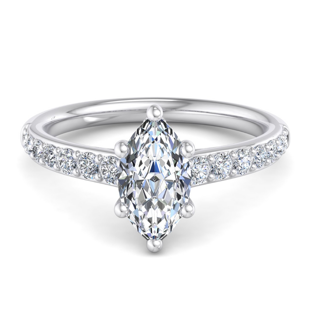MARQUISE PAVE WITH HIDDEN HALO RING