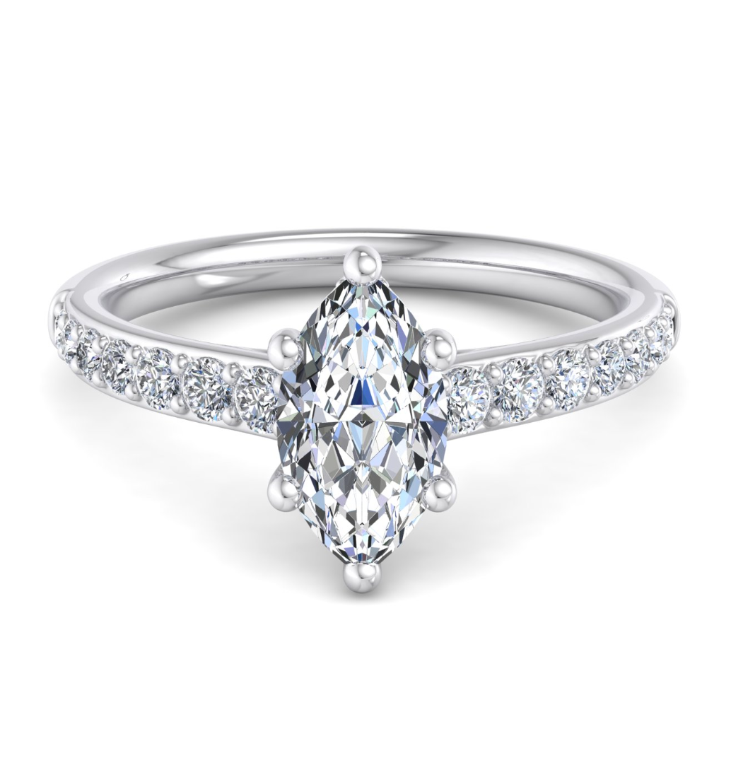 MARQUISE PAVE WITH HIDDEN HALO RING