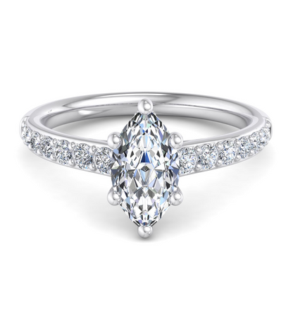 MARQUISE PAVE WITH HIDDEN HALO RING