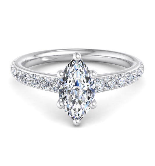 MARQUISE PAVE WITH HIDDEN HALO RING