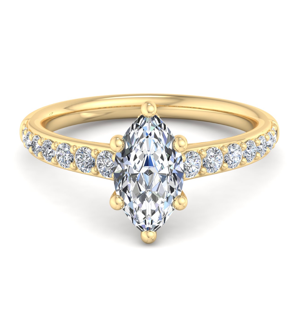 MARQUISE PAVE WITH HIDDEN HALO RING