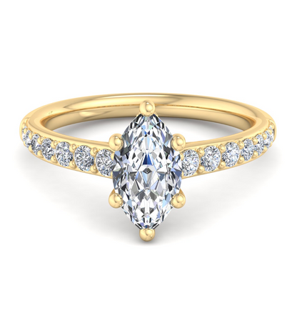 MARQUISE PAVE WITH HIDDEN HALO RING