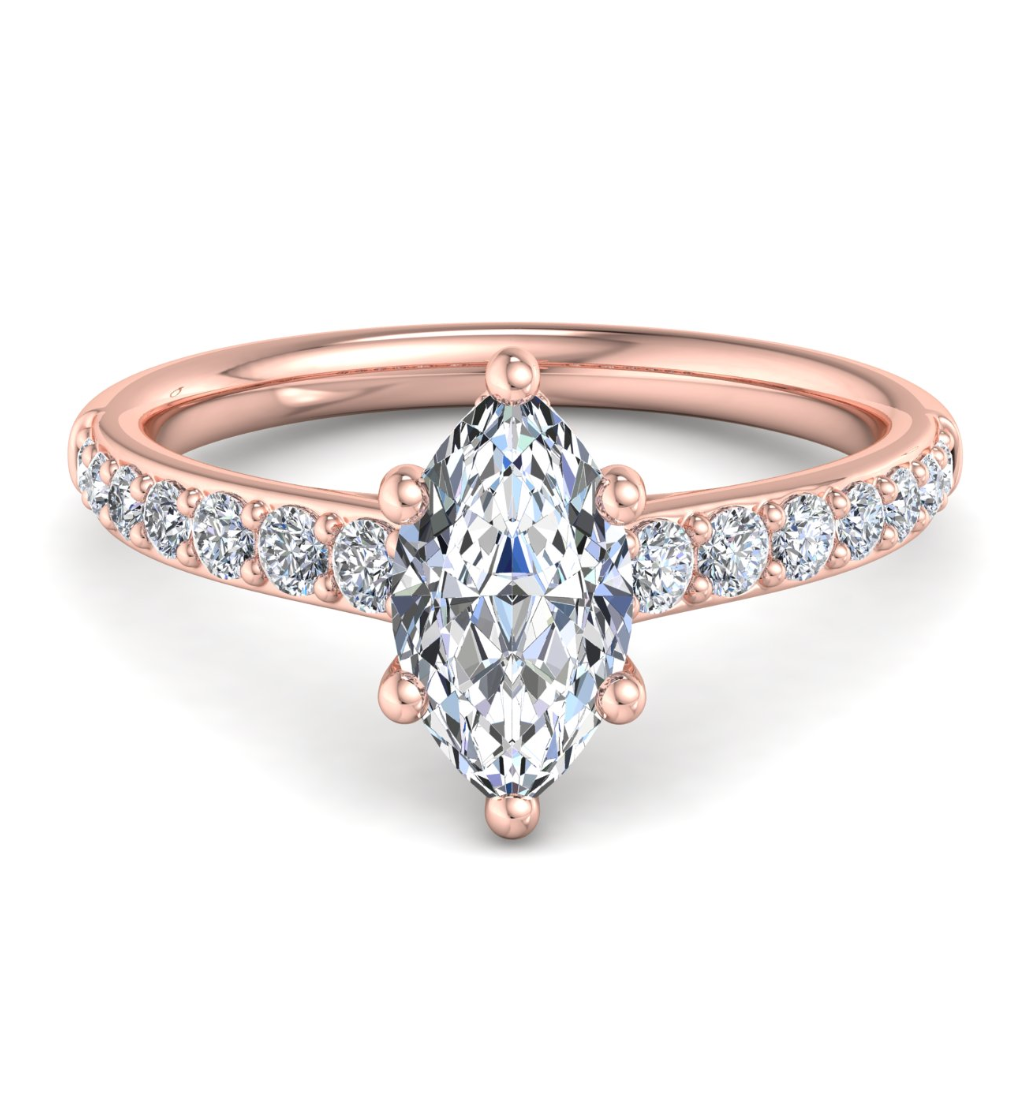 MARQUISE PAVE WITH HIDDEN HALO RING