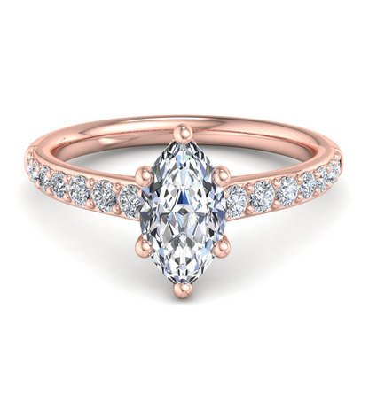 MARQUISE PAVE WITH HIDDEN HALO RING