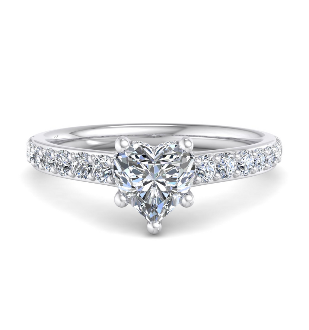HEART PAVE WITH HIDDEN HALO RING