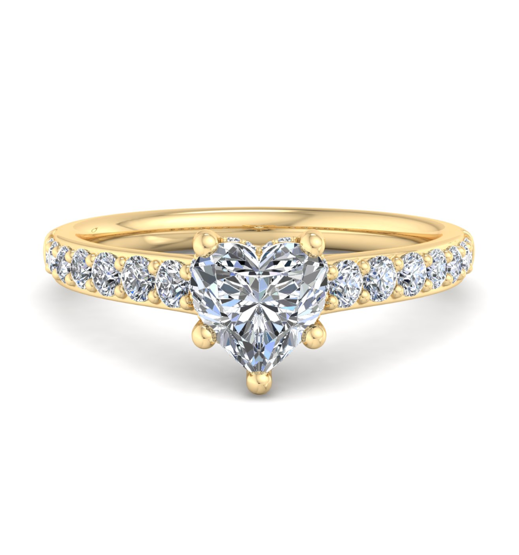 HEART PAVE WITH HIDDEN HALO RING