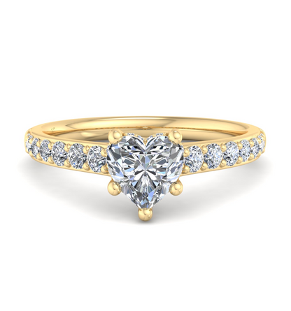 HEART PAVE WITH HIDDEN HALO RING