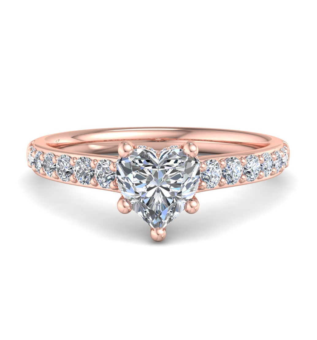 HEART PAVE WITH HIDDEN HALO RING