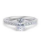 OVAL PAVE WITH HIDDEN HALO RING
