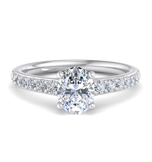 OVAL PAVE WITH HIDDEN HALO RING