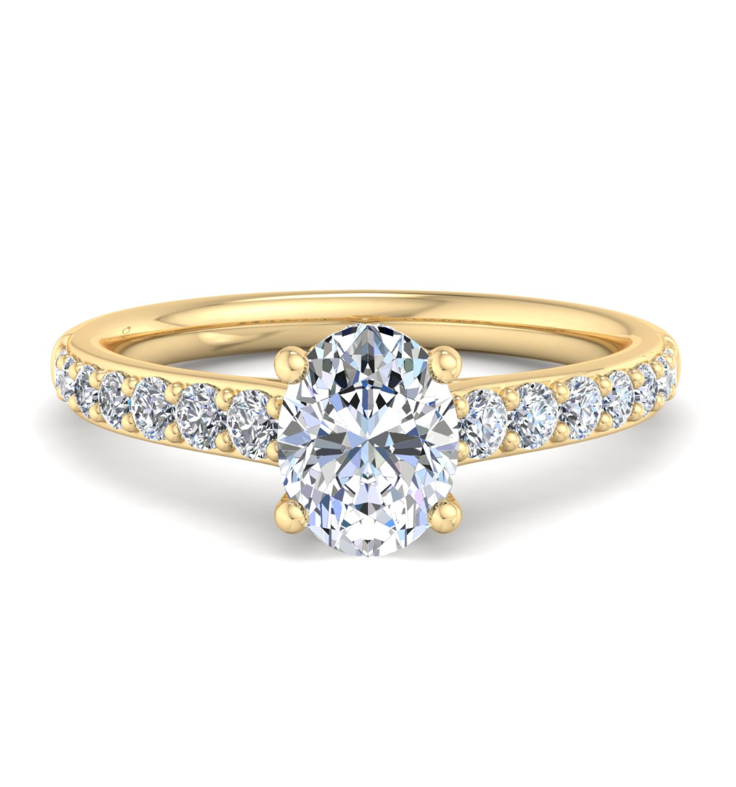 OVAL PAVE WITH HIDDEN HALO RING