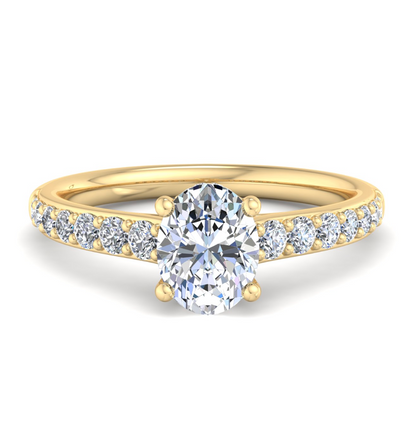 OVAL PAVE WITH HIDDEN HALO RING
