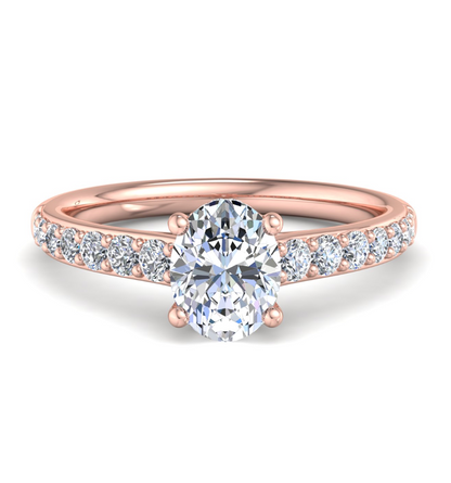 OVAL PAVE WITH HIDDEN HALO RING