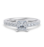 PRINCESS PAVE WITH HIDDEN HALO RING