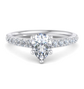 PEAR PAVE WITH HIDDEN HALO RING