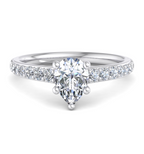 PEAR PAVE WITH HIDDEN HALO RING