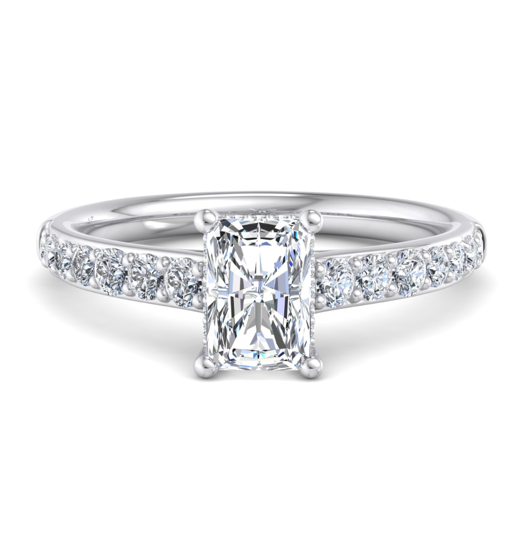 RADIANT PAVE WITH HIDDEN HALO RING