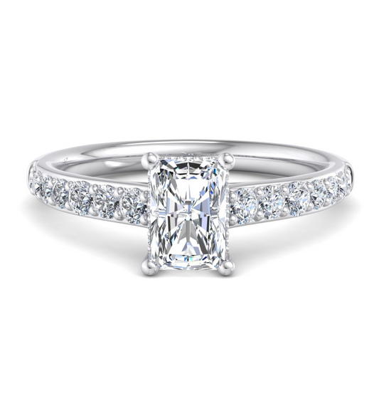 RADIANT PAVE WITH HIDDEN HALO RING