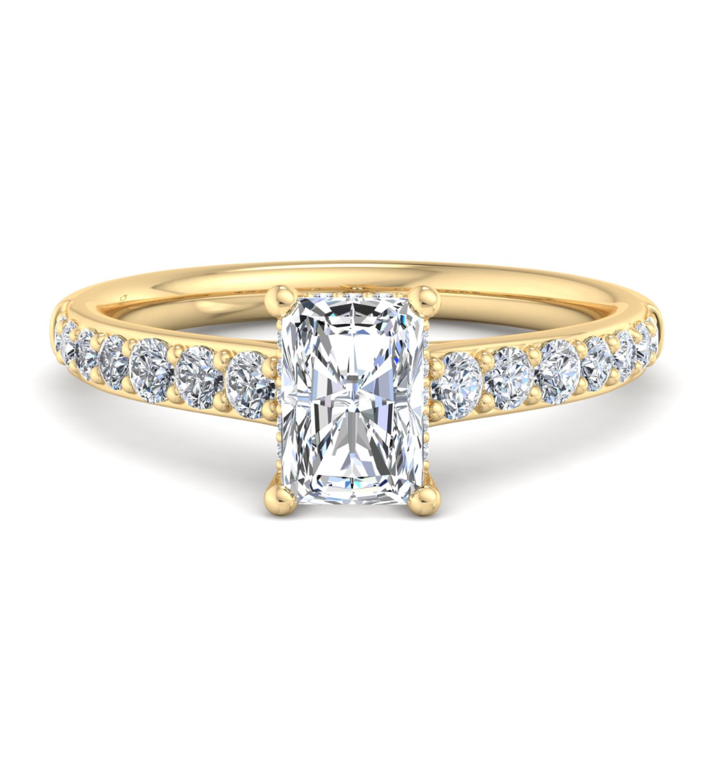 RADIANT PAVE WITH HIDDEN HALO RING