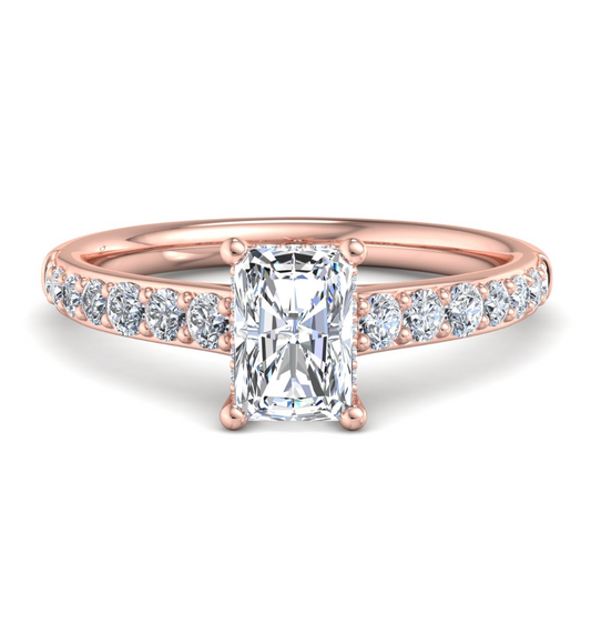 RADIANT PAVE WITH HIDDEN HALO RING