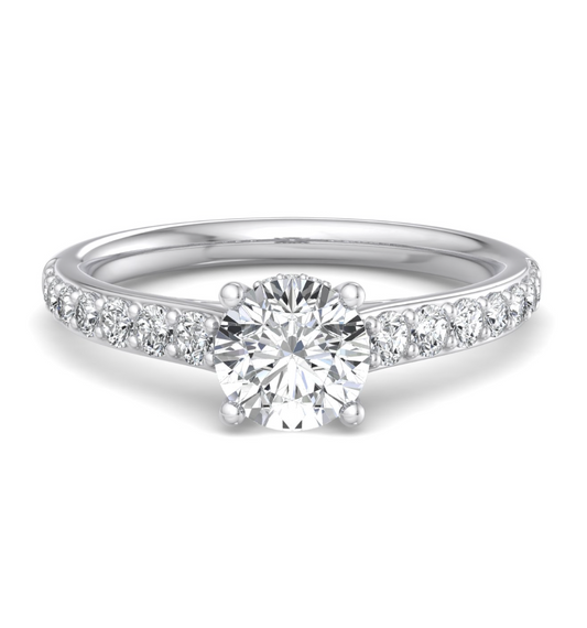 ROUND PAVE WITH HIDDEN HALO RING