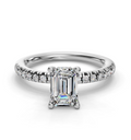 EMERALD ACCENTED PAVE HIDDEN HALO RING