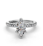 MARQUISE ACCENTED PAVE HIDDEN HALO RING