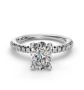 OVAL ACCENTED PAVE HIDDEN HALO RING