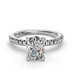 OVAL ACCENTED PAVE HIDDEN HALO RING