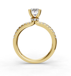 OVAL ACCENTED PAVE HIDDEN HALO RING