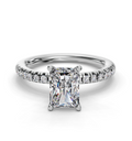 RADIANT ACCENTED PAVE HIDDEN HALO RING